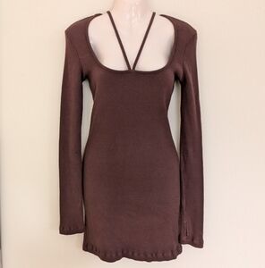 Monrow ribbed long sleeve dress small NWT